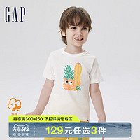 Gap男幼童夏季2023新款可爱运动短袖T恤667210儿童装洋气上衣