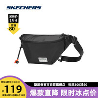 SKECHERS 斯凯奇 漫步系列男女款单肩包斜跨包L223U078 碳黑/0018 均码