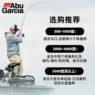 ABU GARCIA阿布新款BMAX III代纺车轮金属鱼线轮远投大刹车力路亚轮渔轮 2500S型（浅线杯）