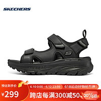 Skechers2023年夏季男子轻质休闲透气疏水舒适塑膜凉鞋 237580-BBK 全黑色 41