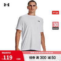 安德玛 UNDERARMOUR）春夏男子训练运动短袖T恤1370951 白色100 L