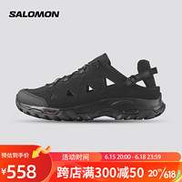 萨洛蒙（Salomon）男款 户外运动夏季网眼洞洞透气防滑速干钓鱼溯溪沙滩拖鞋 ALHAMA 黑色 470562 UK7 (40 2/3)