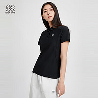 KOLON SPORT可隆女款短袖POLO衫网孔透汽运动T恤 黑色BL 175/XL