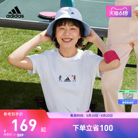adidas 阿迪达斯 轻运动SEEBIN艺术家合作系列女夏休闲上衣短袖T恤