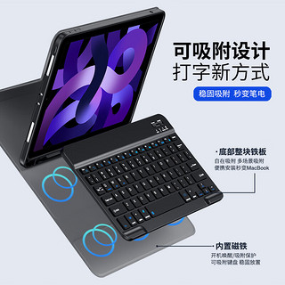 ESCASE ipad air5/air4键盘保护套10.9英寸苹果平板皮套智能触控全包多角度调节迪士尼棒球米奇白色KPC-06S