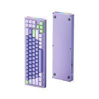 XINMENG 新盟 M71 71键 2.4G蓝牙 多模无线机械键盘 暮光紫 紫藤花园 白玉轴 RGB