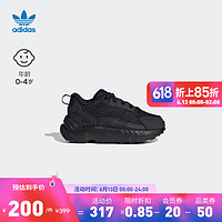 adidas阿迪达斯官方三叶草ZX 22 EL I男婴童经典运动学步鞋GZ1558 黑色 23(130mm)