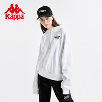 Kappa卡帕套头帽衫秋冬女运动卫衣堆领印花外套休闲上衣