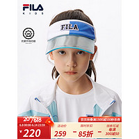 FILA斐乐儿童空顶帽2023夏季新男女童防晒帽子 天青蓝-LB L