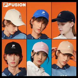 FILA FUSION斐乐潮牌运动帽女夏季鸭舌帽情侣棒球帽遮阳帽帽子男