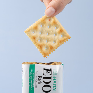 韩国进口EDOpack苏打饼干咸味薄脆梳打饼代餐休闲零食独立小包装