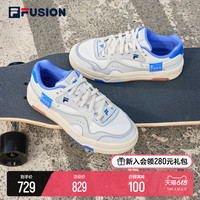 FILA 斐乐 FUSION斐乐潮牌BANK情侣滑板鞋2023夏季新款厚底运动休闲鞋