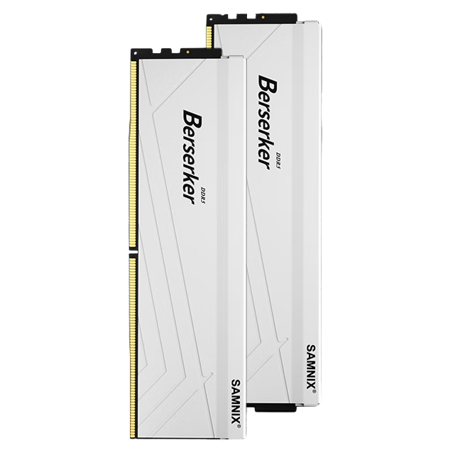 SAMNIX 新乐士 Berserker 狂刃战士系列 DDR5 5600Mhz 台式机内存 马甲条 白色 32GB 16GB*2
