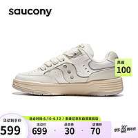 saucony 索康尼 CHILLTIME复古休闲鞋男女百搭透气情侣面包鞋白灰43