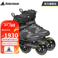 Rollerblade轮滑鞋成人大轮径溜冰鞋透气休闲马拉松旱冰鞋 黑绿-男款 女37/男41