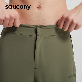 Saucony索康尼运动裤男裤23夏季新款休闲短裤梭织短裤休闲运动裤透气短裤 柳树绿 3XL（190/96A）