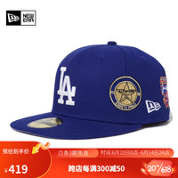 NEW ERA纽亦华2023新款棒球帽男女同款MLB平檐帽刺绣潮流情侣遮阳帽 60358052-蓝色 712