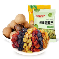 YIGUOQINGCHENG 一果倾城 混合六色葡萄干 50g+大颗粒桂圆干 50g