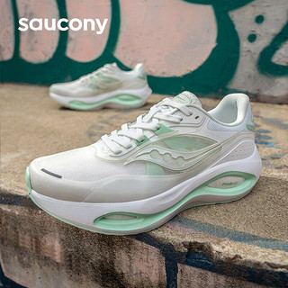 Saucony索康尼火鸟3跑鞋夏季新品透气训练跑步运动鞋子男女同款 白绿（女款） 39