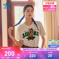 adidas 阿迪达斯 三叶草小鹿斑比联名女春纯棉运动上衣圆领短袖T恤
