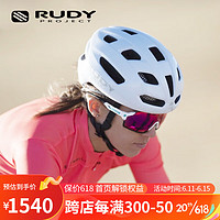 Rudy Project 璐迪 自行车头盔男女骑车头套公路车穿戴装备23年新骑行防护半盔SKUDO 光泽白 S/M