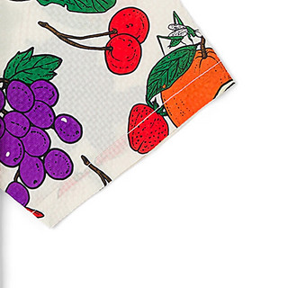 VANS范斯官方 男女情侣短袖衬衫美式复古蔬菜水果印花古巴衬衫 彩色印花 XL
