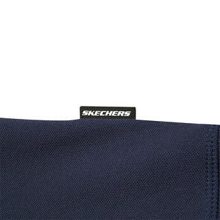 斯凯奇Skechers2023男子抗菌针织短袖POLO衫绿色凉感上衣T恤 L223M087-00DU 海军蓝 S