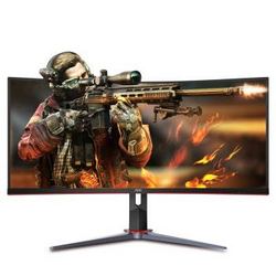 AOC 冠捷 CU34G2X 34英寸VA显示器（3440*1440、144Hz、119%sRGB、1500R）