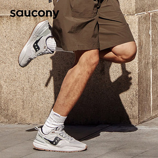 Saucony索康尼SHADOW 5000X休闲运动鞋男女经典复古情侣运动鞋浅灰黑40.5