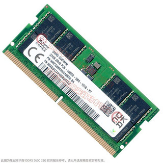 SK hynix 海力士 现代（SK hynix） DDR5 PC5 4800 片内ECC纠错 第五代电脑内存条 DDR5 5600MHz 64G（32G*2条）