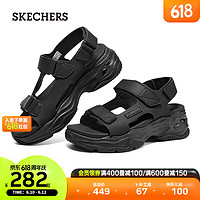 SKECHERS 斯凯奇 女子时尚休闲凉鞋舒适轻便119846 全黑色/BBK 35