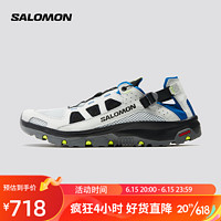 萨洛蒙（Salomon）男款 户外运动休闲舒适日常透气轻便溯溪凉鞋 TECHAMPHIBIAN 5 珍珠灰蓝 471138 UK9 (43 1/3)