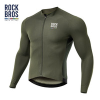 洛克兄弟(ROCKBROS)天路系列骑行服男款长袖上衣夏季山地公路车自行车运动服 军绿色 M