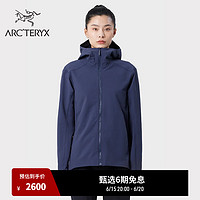 ARC’TERYX始祖鸟 GAMMA HOODY  防风 女子 软壳夹克 Black Sapphire/蓝黑色 M