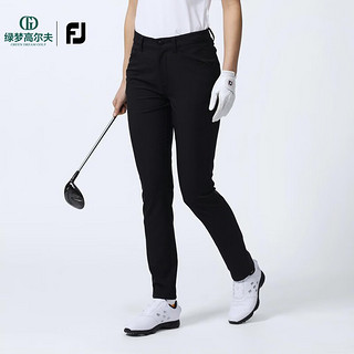 Footjoy高尔夫服装新款女士舒适亲肤防水防紫外线golf长裤 黑80571 S