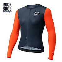洛克兄弟(ROCKBROS)洛克兄弟天路系列骑行服女款长袖上衣夏季山地公路车自行车运动服 夏季女款长袖骑行服-藏青色 XS码
