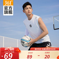 361°361度运动背心男2023夏季新款AG戈登篮球冰感凉爽运动无袖上衣 本白 3XL
