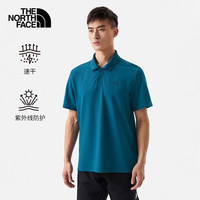THE NORTH FACE北面T恤男23春夏新款户外吸湿透气防紫外线快干POLO翻领短袖7WD2 EFS S