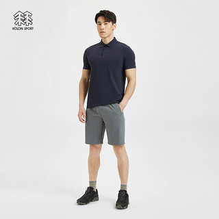 KOLON SPORT/可隆速干POLO衫 SECO系列 男子户外吸湿抗菌上衣短袖T恤 LHPT3MT563-NA 藏蓝 180/XL