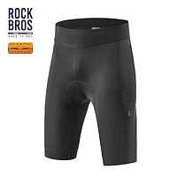 洛克兄弟(ROCKBROS)天路系列骑行短裤男透气速干夏季公路自行车裤骑行服装备 黑色 XXXXL