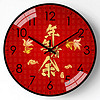 三维工匠新中式客厅钟表挂钟家用现代简约时钟中国风创意装饰墙石英钟 黑框 12英寸