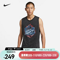 NIKE 耐克 男子复古印花训练无袖背心 DRI-FIT DX0909-010 L