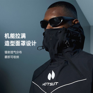 HOTSUIT后秀暴汗服第5代春夏新款运动套装轻薄跑步健身服 矿物黑短套 4XL