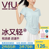 VFU 瑜伽服女显瘦健身服运动上衣普拉提训练服跑步T恤速干衣罩衫夏