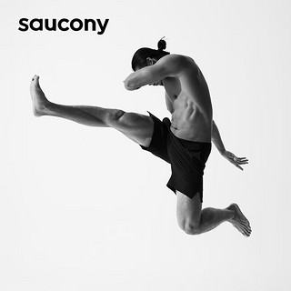 Saucony索康尼跑步短裤男夏季新款五分裤透气跑步宽松运动裤子4D短裤 黑色 S