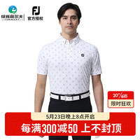 FOOTJOY高尔夫T恤新款23年 运动休闲短袖 FJ翻领POLO衫 舒适透气 80455 白色 XL