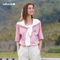 LAFUMA乐飞叶短袖T恤户外纯棉宽松条纹圆领休闲 LFTS3BS51