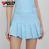 PGM高尔夫短裙女春夏季运动裙子 时尚印花百褶裙 闪钻设计 防水 QZ084-粉色 XS