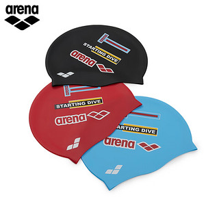 阿瑞娜（arena）2023新款男女 游泳健身硅胶泳帽贴合头部不易脱落防水舒适柔软 红色(RED)