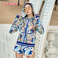 卡帕（KAPPA）游泳衣女士分体三件套时尚遮肉度假风温泉装专业游泳装备